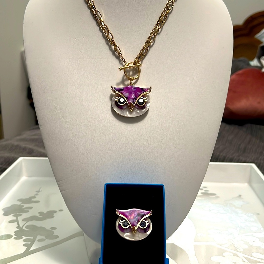 Adorable Betsey Johnson Owl set